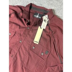 Jeans by Buffalo Ruby Red Long Sleeve‎ Button Shirt Men's XXL NWT